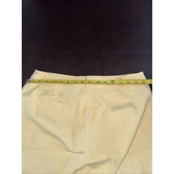 Vintage Style Beige A-Line Skirt With Pleated Back Detail & Button Accents size - Picture 4 of 5